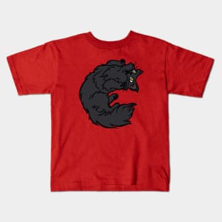 Ready to play--Black Cat Style Kids T-Shirt